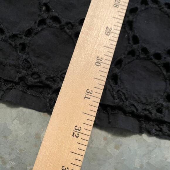 Dream Beach Cover Up Dress Black USA Cotton Womens Medium Swim Embroidered Boho - Picture 7 of 7